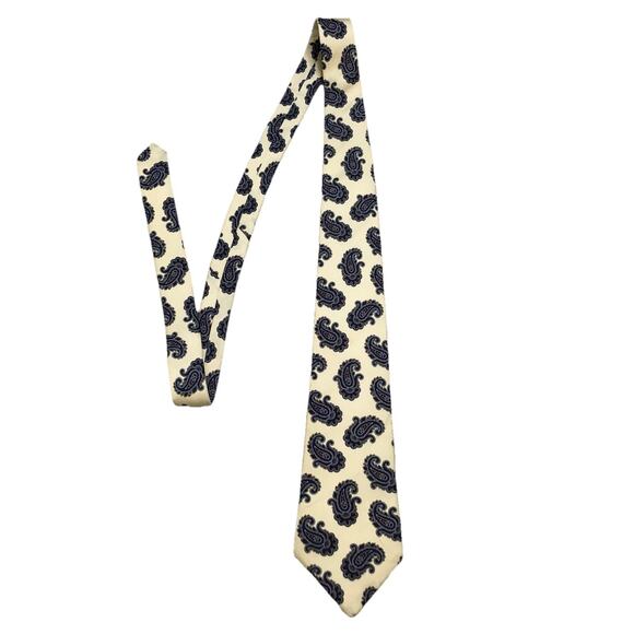 Dior Other - Christian Dior Paisley Silk Tie Butter Yellow 55”